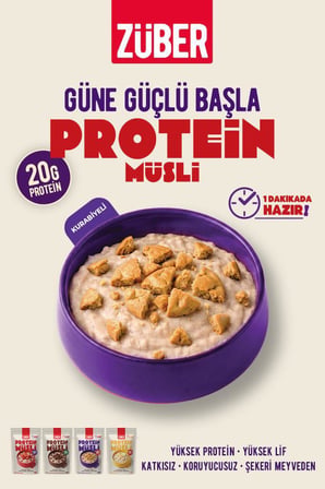 Sade Kurabiyeli Yulaflı Protein Müsli (20g Protein) 70g x 5 Adet