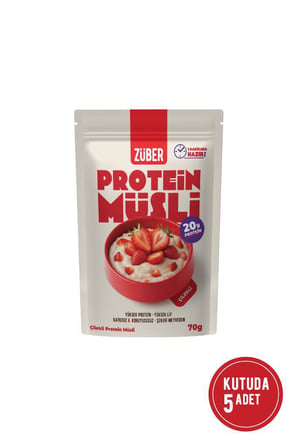 Çilekli Yulaflı Protein Müsli (20g Protein) 70g x 5 Adet
