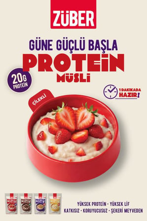 Çilekli Yulaflı Protein Müsli (20g Protein) 70g x 5 Adet