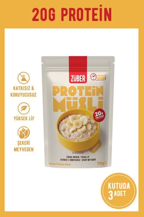 Muzlu Yulaflı Protein Müsli 70g (20g Protein) x 3 Adet