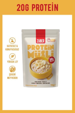 Muzlu Yulaflı Protein Müsli 70g (20g Protein) x 3 Adet