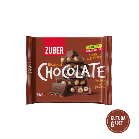 Züber Fındıklı Sütlü Çikolata 42g x 6 Adet