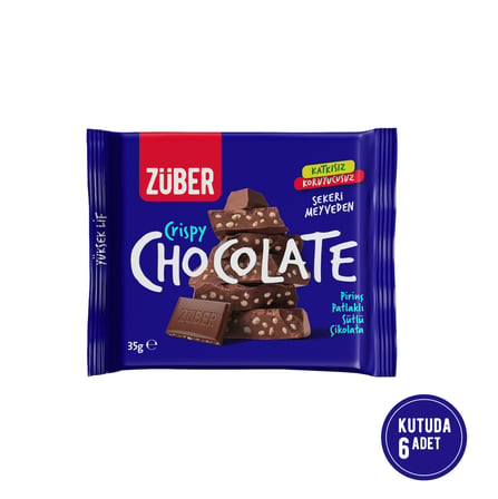 Züber Pirinç Patlaklı Sütlü Çikolata 35g x 6 Adet