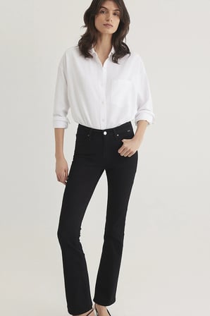 Mavi Molly Flare Normal Bel Çizme Paça Jeans Kadın KOT PANTOLON 1013624623 SİYAH