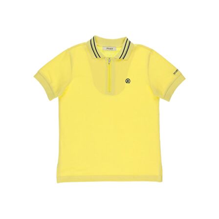 Panço Erkek Çocuk Polo Yaka Çizgili Kısa Kollu T-shirt Lacivert