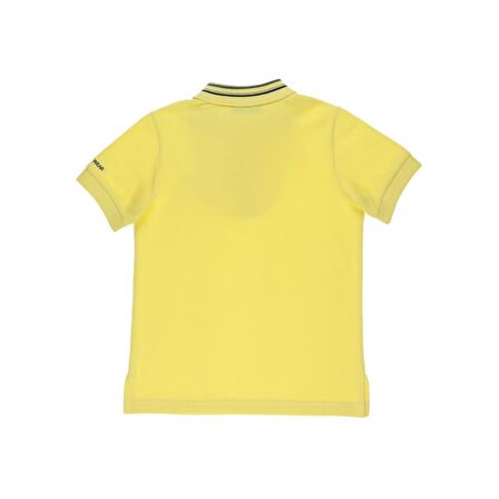 Panço Erkek Çocuk Polo Yaka Çizgili Kısa Kollu T-shirt Lacivert
