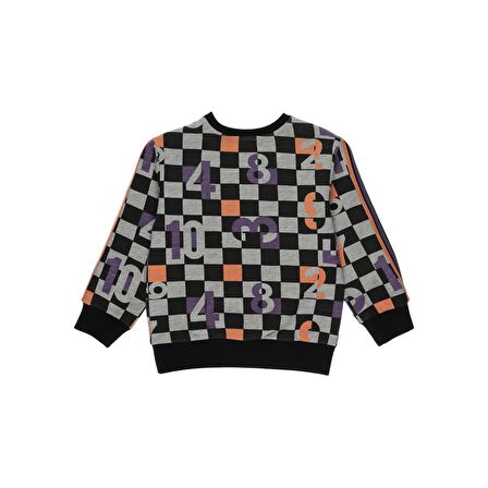 Panço Erkek Bebek Dama Desenli Sweatshirt
