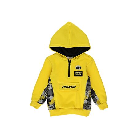 Panço Erkek Bebek Kamuflaj Detaylı Armalı Sweatshirt