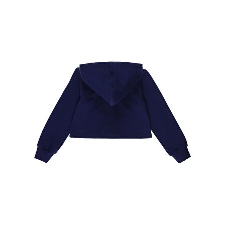 Panço Kız Çocuk   Kapitone Detaylı Crop Sweatshirt