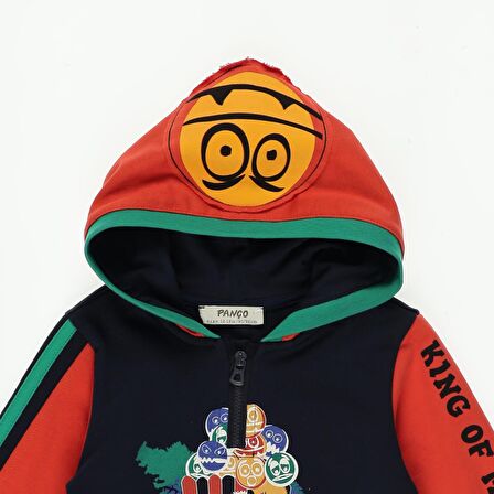 Panço Erkek Bebek Baskı Detaylı Kapüşonlu Sweatshirt