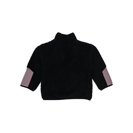 Panço Erkek Çocuk Kanguru Cepli Peluş Sweatshirt Siyah