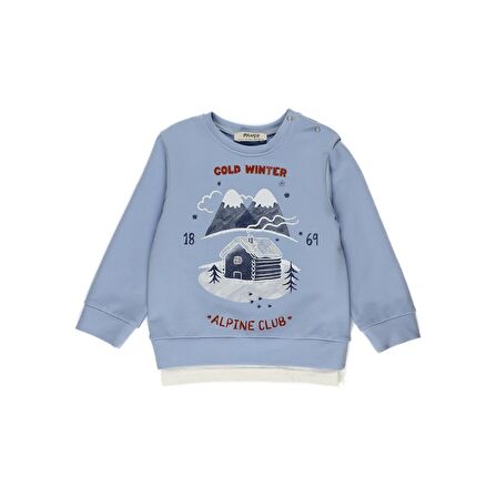 Panço Erkek Bebek Bisiklet Yaka Uzun Kollu T-shirt