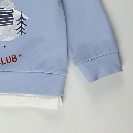 Panço Erkek Bebek Bisiklet Yaka Uzun Kollu T-shirt