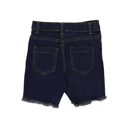 Panço Erkek Çocuk Beli Lastikli Denim Şort Lacivert