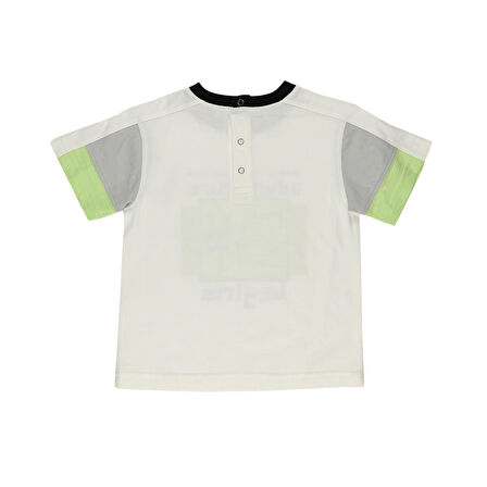 Panço Erkek Çocuk Baskılı Kısa Kollu T-shirt Beyaz
