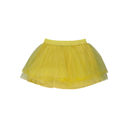Panço Kız Çocuk Beli Lastikli Tütü Etek Sarı