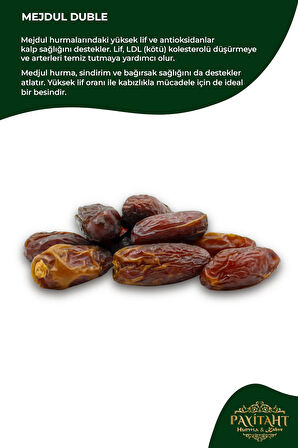Medine Mejdul (MEDİOUL) Medjoul Lüks Hurma Iri Boy Şekersiz Taze – Yeni Mahsul- 1kg Lüksmejdul1kg