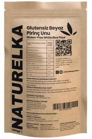 Glutensiz Beyaz Pirinç Unu 500 Gr