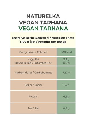 Naturelka Glutensiz Vegan Tarhana 250 gr