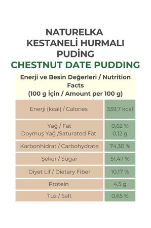 Glutensiz Kestaneli Hurmalı Puding 140 Gr
