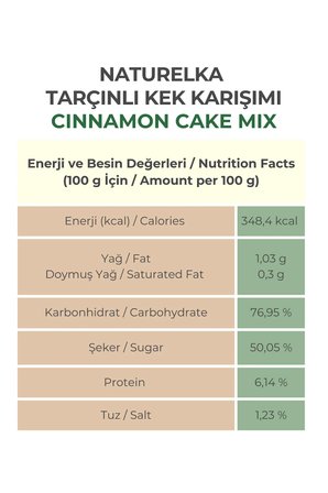 Glutensiz Tarçınlı Kek Karışımı 250 Gr