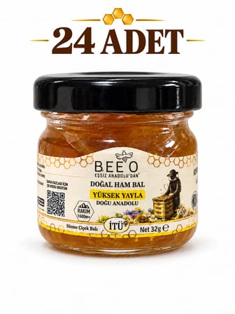 BEEO Süzme Çiçek Balı Piknik 32 g 24 Adet
