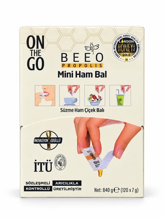 BEEO Ham Süzme Çiçek Balı Mini 7g 120 Adet