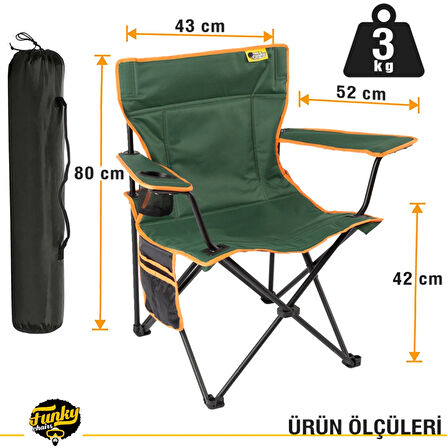 FUNKY CHAIRS V2 Petrol Yeşili Lüks Kamp Sandalyesi