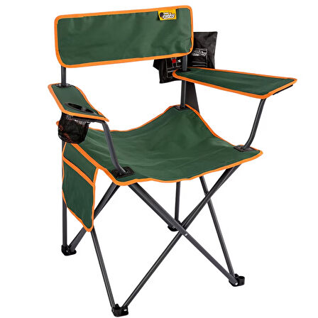 FUNKY CHAIRS Camper Katlanabilir Kamp Piknik Sandalyesi - Petrol Yeşili/Turuncu 2'Lİ