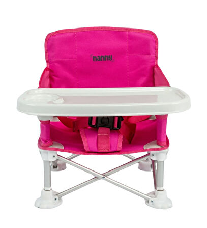 Deluxe Portatif Katlanabilir Mama Sandalyesi Fuşya