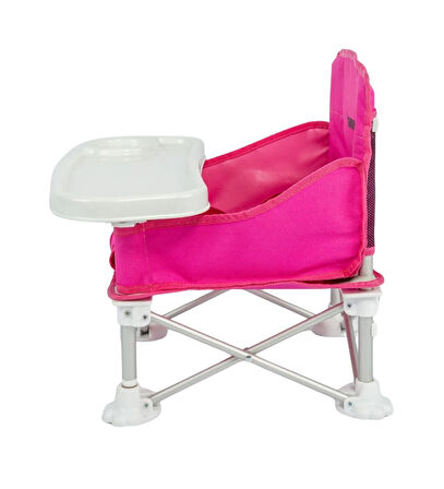 Deluxe Portatif Katlanabilir Mama Sandalyesi Fuşya