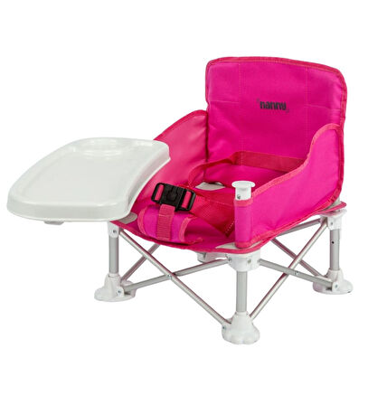Deluxe Portatif Katlanabilir Mama Sandalyesi Fuşya