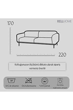 Pamuklu Lüks Kaymaz, Çift Taraflı Koltuk Örtüsü | Çekyat Örtüsü | Koltuk Şalı | Çok Amaçlı Örtü - 170x220 Terletmez, Toplanmaz