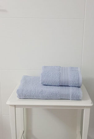 %100 Pamuk Havlu 2 li Set ( 1 Adet 70X140 Banyo Havlusu + 1 Adet 50X90 El Yüz Havlusu)