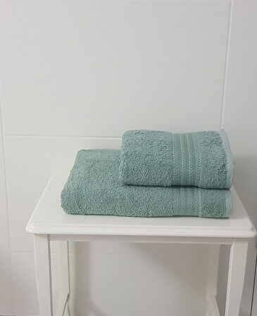 %100 Pamuk Havlu 2 li Set ( 1 Adet 70X140 Banyo Havlusu + 1 Adet 50X90 El Yüz Havlusu)