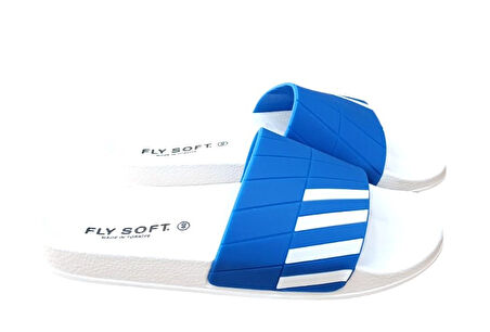 Fly Soft S263.076 Erkek Havuz - Plaj Günlük Terlik Saks - Beyaz