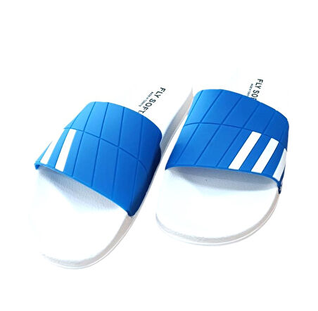 Fly Soft S263.076 Erkek Havuz - Plaj Günlük Terlik Saks - Beyaz