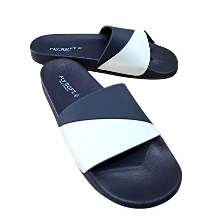 Fly Soft S263.071 Erkek Havuz - Plaj Ve Günlük Terlik Lacivert - Beyaz