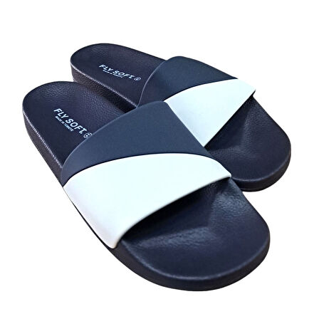 Fly Soft S263.071 Erkek Havuz - Plaj Ve Günlük Terlik Lacivert - Beyaz