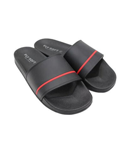 Fly Soft S262.051 Erkek Çocuk Havuz Ve Günlük Terlik Siyah - Kırmızı