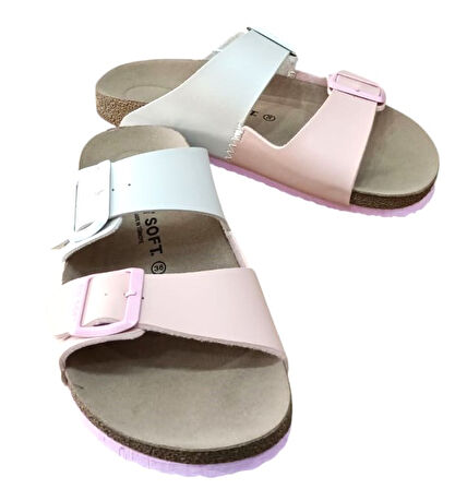 Fly Soft S902.060 Kadın İki Tokalı Comfort Terlik Bej - Pudra