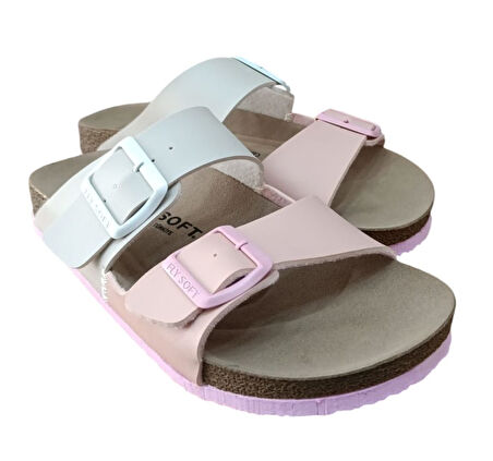 Fly Soft S902.060 Kadın İki Tokalı Comfort Terlik Bej - Pudra