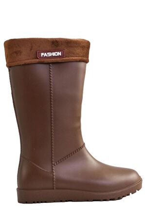 ModaOnn Kadın Kürklü Fashion Yağmur Çizmesi