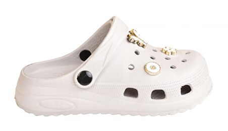 Kız Çocuk Yüksek Topuklu Taşlı Terlik Sandalet