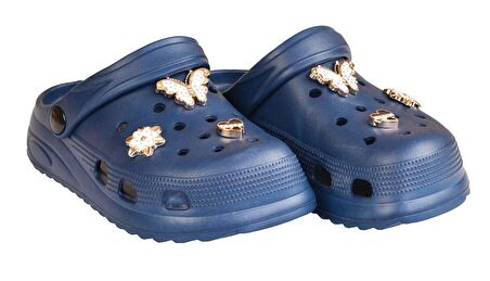 Kız Çocuk Yüksek Topuklu Taşlı Terlik Sandalet