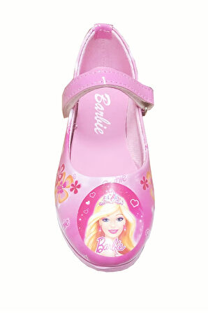  Barbie Baskılı Kız Çocuk Babet Ayakkabı