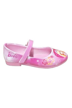  Barbie Baskılı Kız Çocuk Babet Ayakkabı