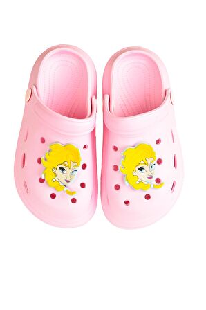 Frozen Elsa Kız Çocuk Pembe Kaymaz Taban Terlik Sandalet