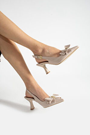 Kadın Fiyonklu Abiye Topuklu Ayakkabı 