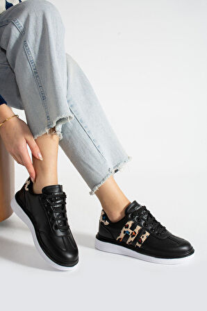 Kadın Leopar Desenli Ortopedik Günlük Spor Ayakkabısı